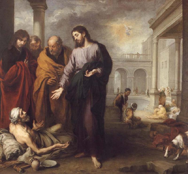 Bartolome Esteban Murillo Christ Healing the Paralytic at the Pool of Bethesda France oil painting art